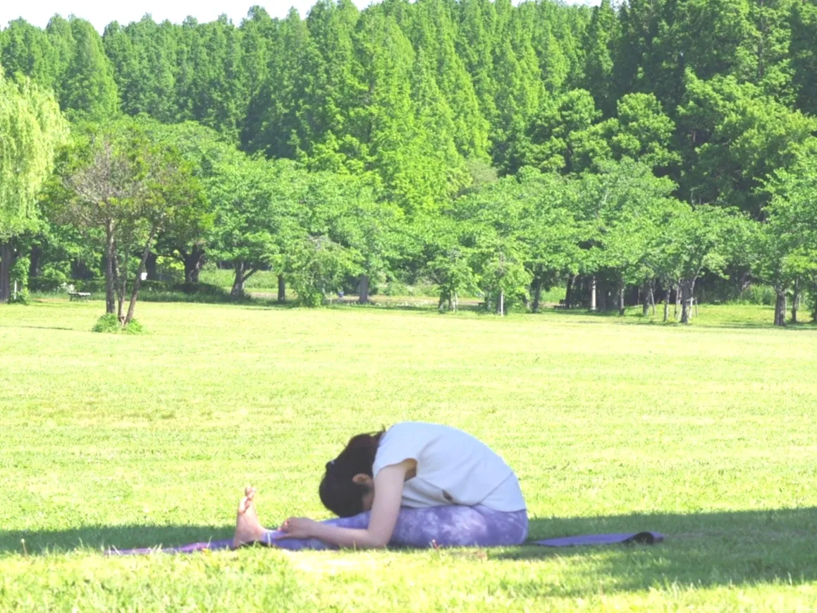 両脚を前に伸ばした前屈