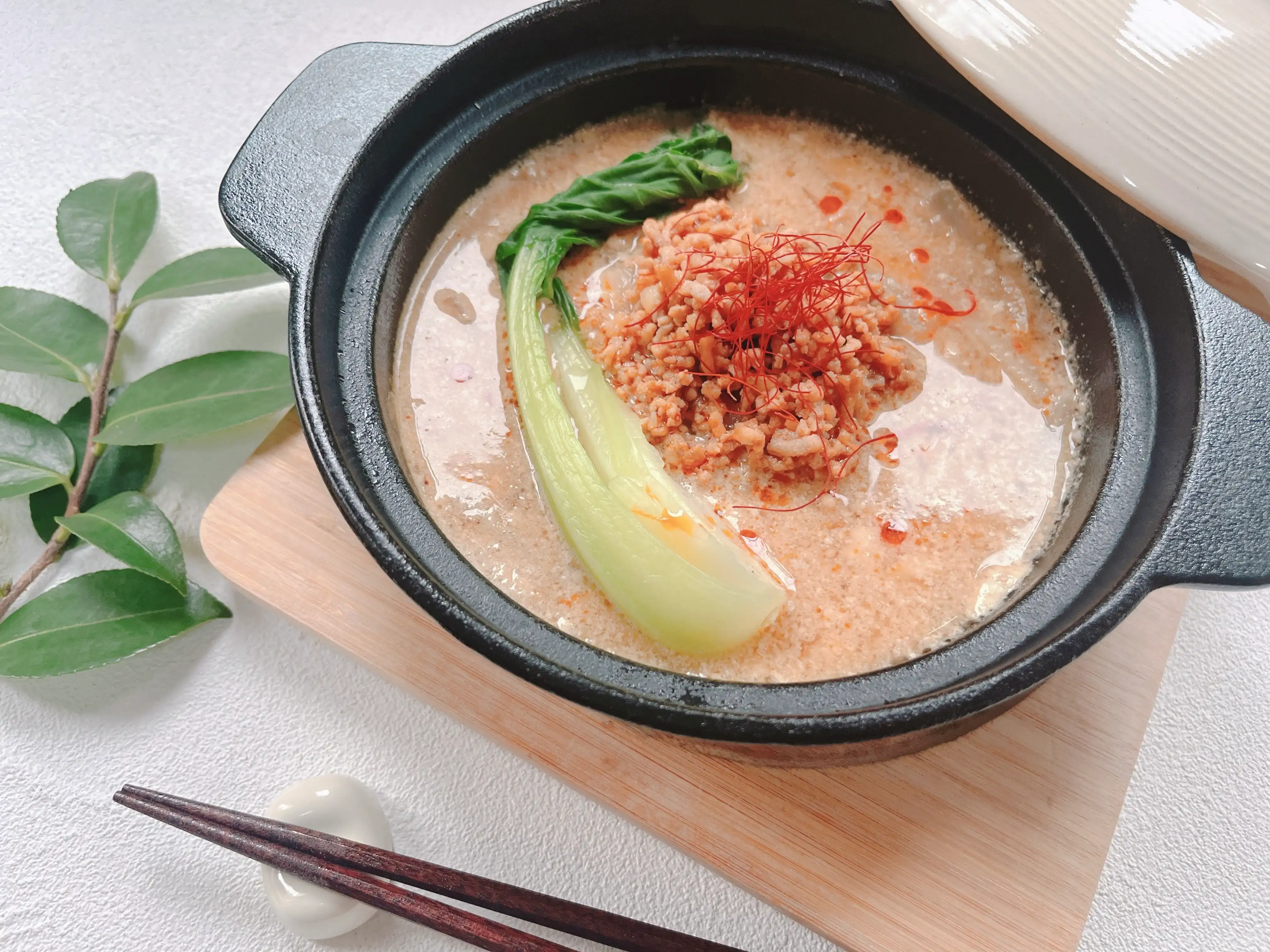 白菜の芯麺の担々麺